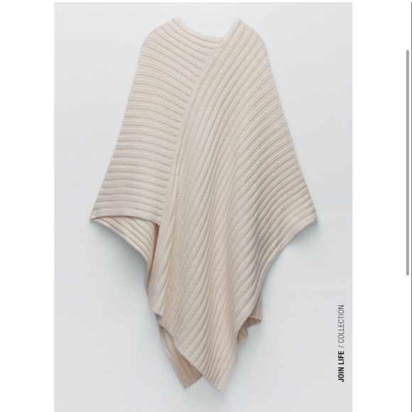 Zara asymmetric long cape beautiful, long and perfect for Fall. - Picture 4 of 5